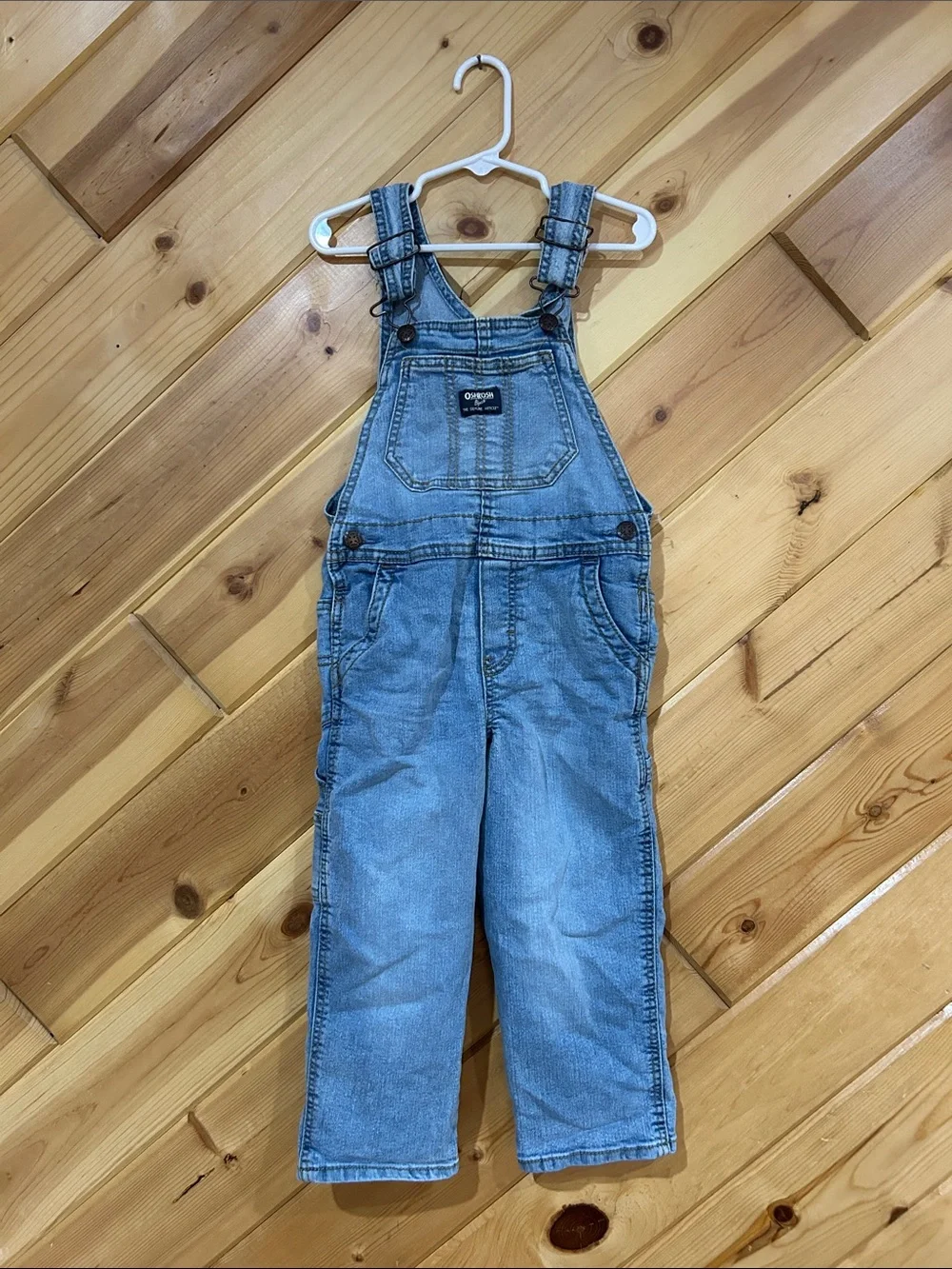 4t Children's Light Blue Denim Overalls